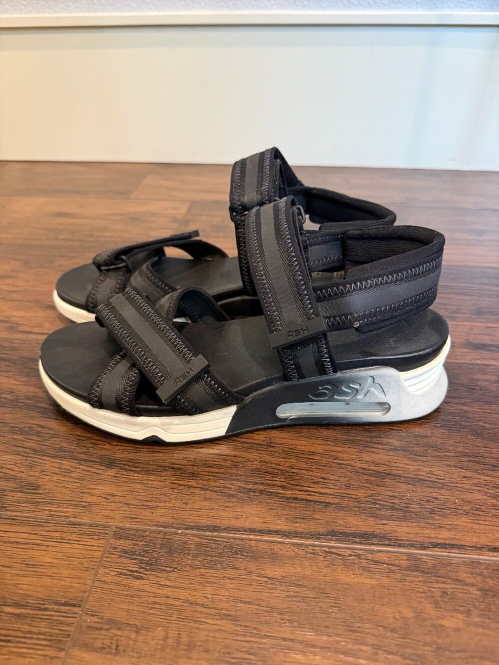 ASH Black Sport Platform Sandals Women's EU 39 US 8.5-9 Adjustable Strap Comfort